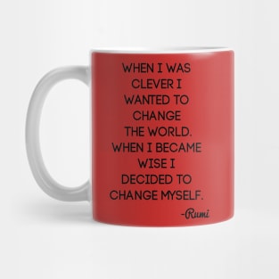 When I Was Clever by Rumi Mug